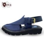 Special Vibram Charsadda Handmade Peshwari Blue Chappal